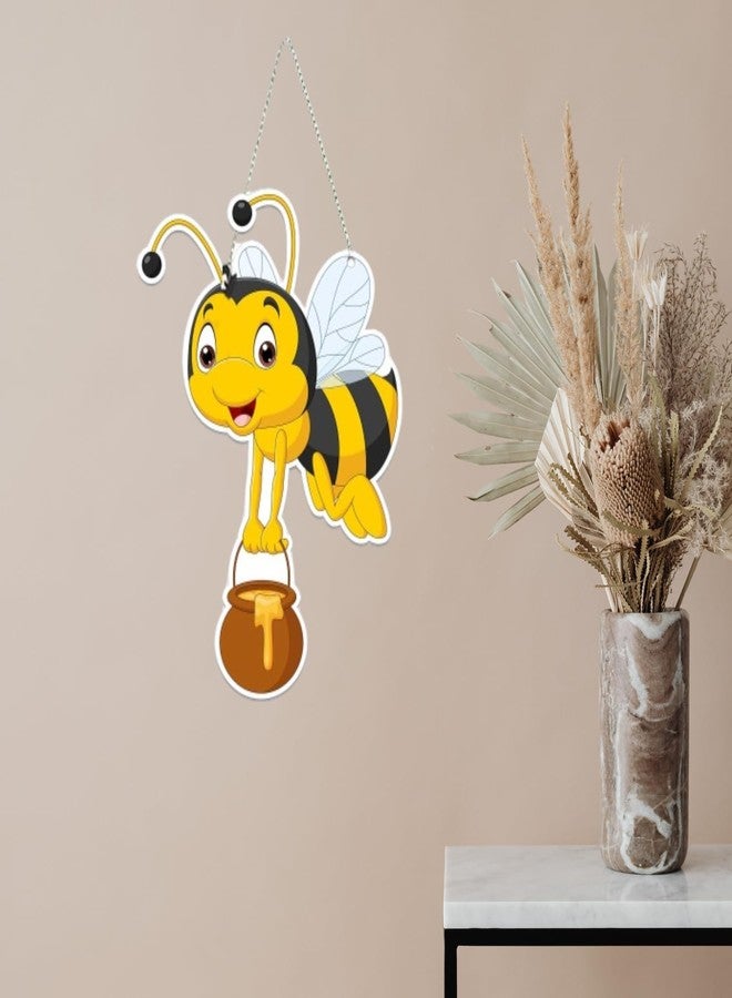 Webelkart Premium Decorative Honey Bee Wall Hanging Wooden Art Decoration Item for Living Room | Bedroom | Home Decor | Gifts | Quotes Decor Item | Wall Art for Hall | MDF Wall Sculpture (10"X7") - Image 4