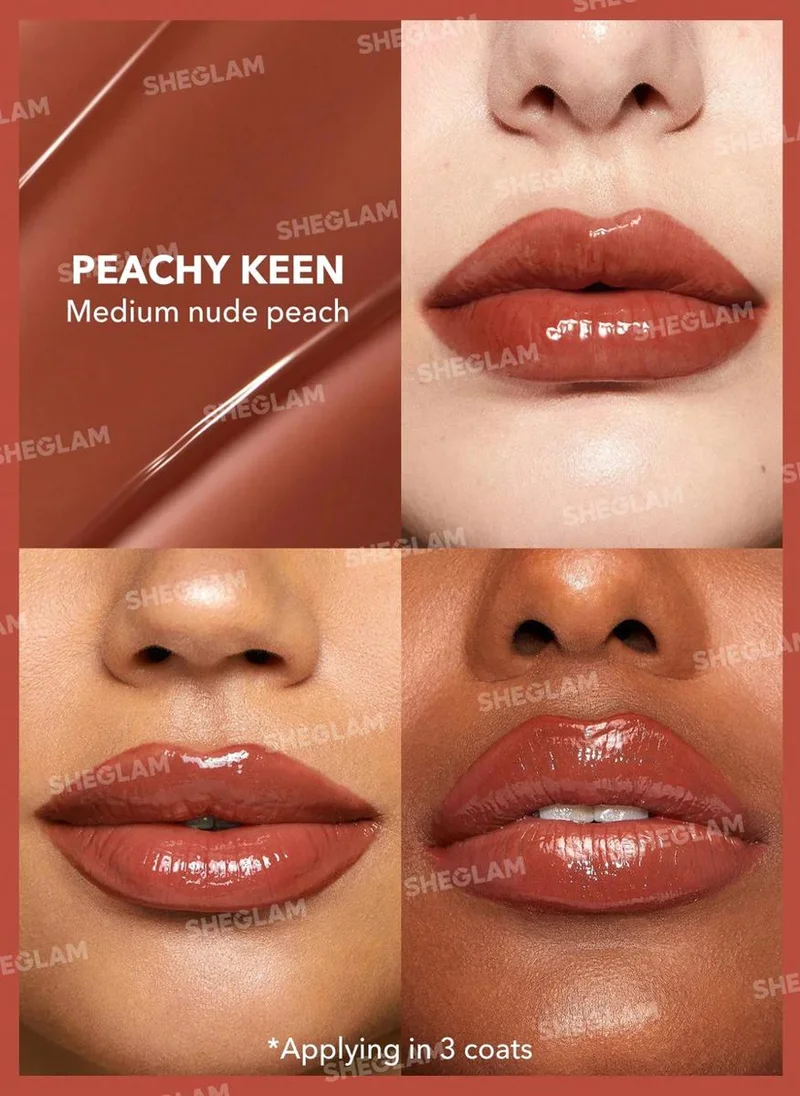 شيجلام Pout-Perfect Shine Lip Plumper-Peachy Keen