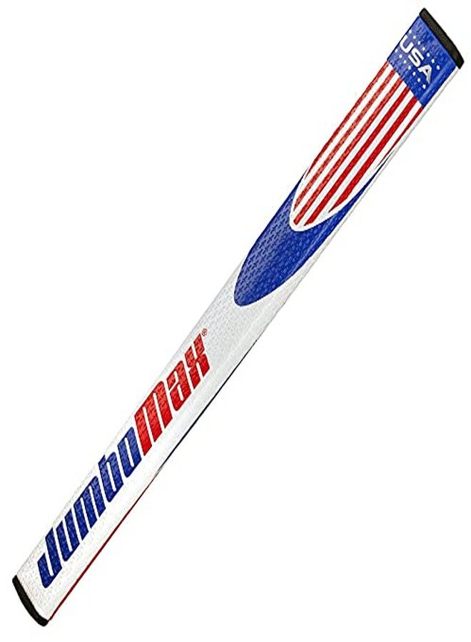 JumboMax Putter Grips JumboFlat 17 Golf Putter Grip, Oversize ArmLock Grip Profile, Red/White/Blue w/USA Flag - Image 1