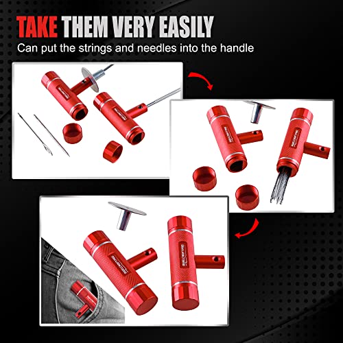 AWELCRAFT Heavy Duty Tire Repair Tools Kit - 108 PCS Set Truck Tool Box for Motorcycle, Car, ATV, Jeep, Truck, Tractor Flat Tire Plug Kit - Image 4