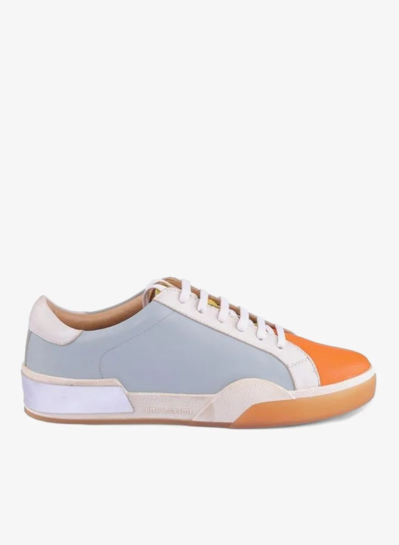Take Two Color Block Leather Lace-Up Sneakers By Heel Your Sole