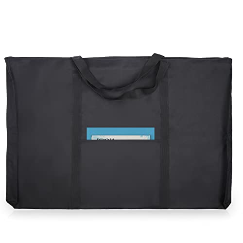 JJRING Dacron Light Weight Art Portfolio Tote Bag, 25'' x 37'' for 24'' x36'' Black Carrying Storage Case For Poster, Sketching, and Drawing - Image 1