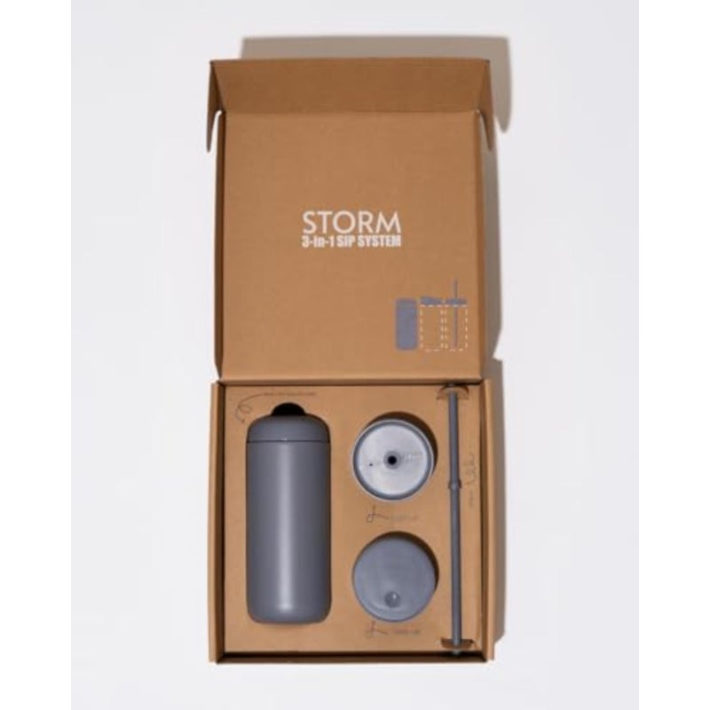 16 oz Insulated Stainless Steel Inner Ceramic Thermal Mug, Keep Hot and Cold with 3 Lids and Reusable Straw - Image 1
