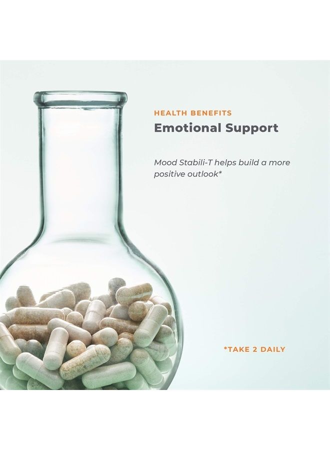 Life Seasons LifeSeasons - Mood Stabili-T - Positive Mood Booster - Enhanced Calmness and Happiness - Relaxed and Balanced Mind - Contains Rhodiola, Ginkgo Biloba and Vitamin D3 - 60 Capsules - Image 4