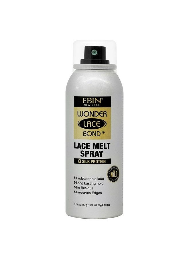 EBIN NEW YORK Wonder Lace Melt Aerosol Spray | Preserves Edges & Undetectable Lace | Long lasting hold | No Residue | Silk Protein + Biotin Infused (80ml./ 2.7oz)  - Image 1