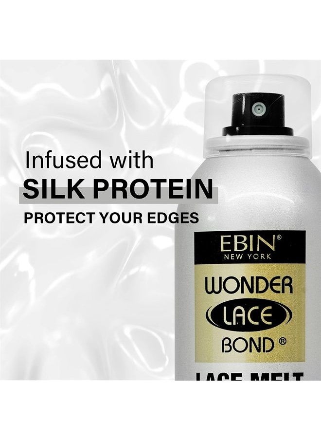EBIN NEW YORK Wonder Lace Melt Aerosol Spray | Preserves Edges & Undetectable Lace | Long lasting hold | No Residue | Silk Protein + Biotin Infused (80ml./ 2.7oz)  - Image 3