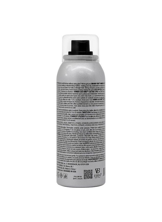 EBIN NEW YORK Wonder Lace Melt Aerosol Spray | Preserves Edges & Undetectable Lace | Long lasting hold | No Residue | Silk Protein + Biotin Infused (80ml./ 2.7oz)  - Image 2