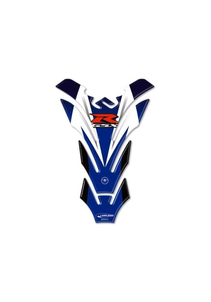 labelbike 3D Sticker Motorcycle Tank Pad for Suzuki GSX-R - Blue, White, and Black - Image 2