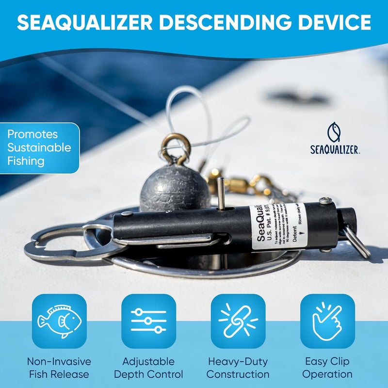 SeaQualizer جهاز إنزال الأسماك - جهاز تحرير بثلاث إعدادات للصيد - أداة تحرير الأسماك غير الغازية وقابلة لإعادة الاستخدام - متوافقة مع NOAA - مصنوعة في الولايات المتحدة الأمريكية - Image 2