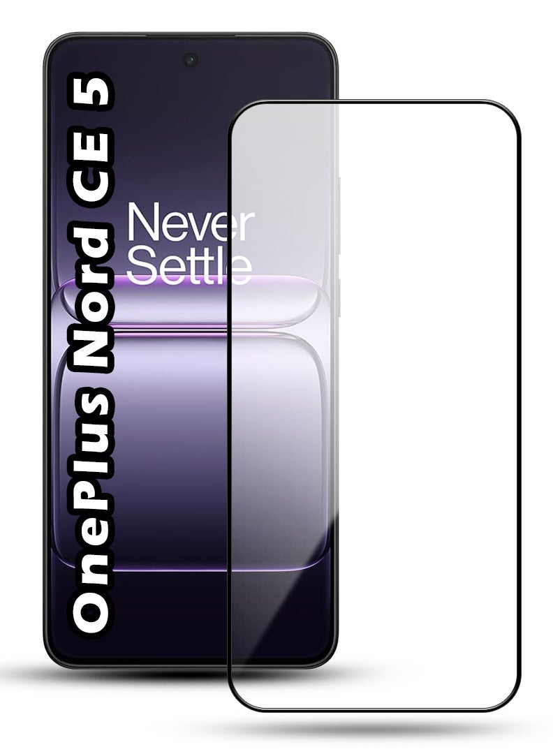 Case Up حماية شاشة لهاتف OnePlus Nord CE 5 بحجم 6.77 بوصة، زجاج مقسى بصلابة 9H، تركيب سهل بدون فقاعات، تغطية كاملة، مقاوم للخدوش وحساس للمس - Image 1
