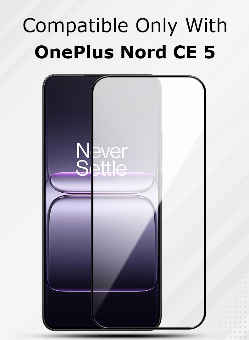 Case Up حماية شاشة لهاتف OnePlus Nord CE 5 بحجم 6.77 بوصة، زجاج مقسى بصلابة 9H، تركيب سهل بدون فقاعات، تغطية كاملة، مقاوم للخدوش وحساس للمس - Image 2
