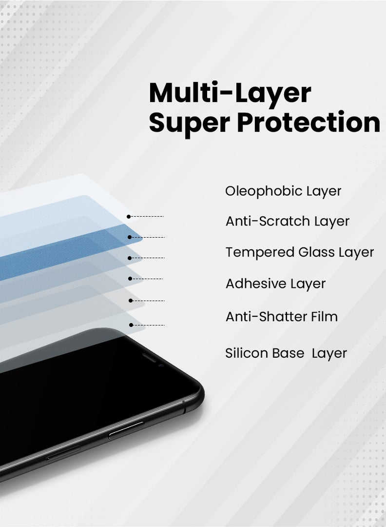 Case Up حماية شاشة لهاتف OnePlus Nord CE 5 بحجم 6.77 بوصة، زجاج مقسى بصلابة 9H، تركيب سهل بدون فقاعات، تغطية كاملة، مقاوم للخدوش وحساس للمس - Image 5