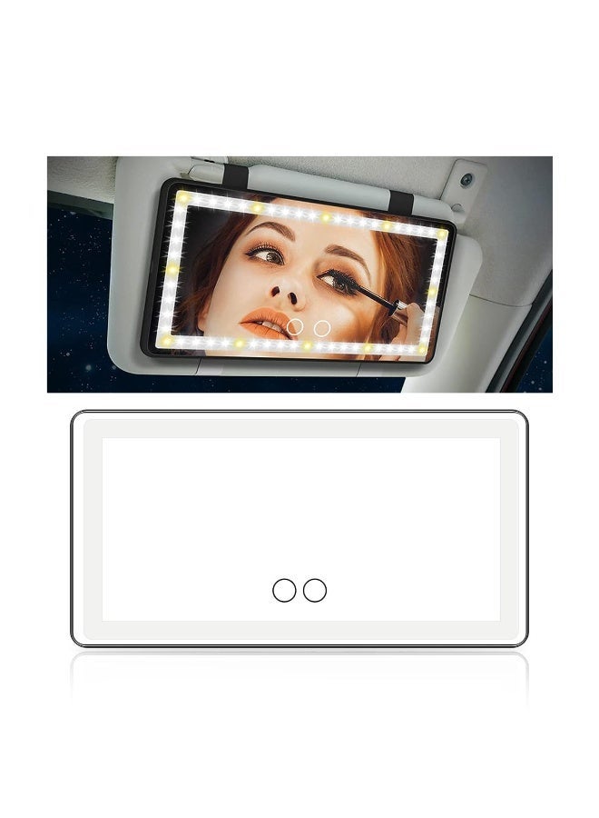 LED Visor Vanity Makeup Mirror with Adjustable Light and USB Rechargeable - Image 1