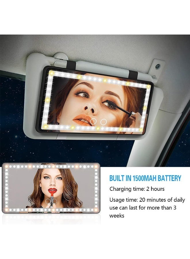 LED Visor Vanity Makeup Mirror with Adjustable Light and USB Rechargeable - Image 3