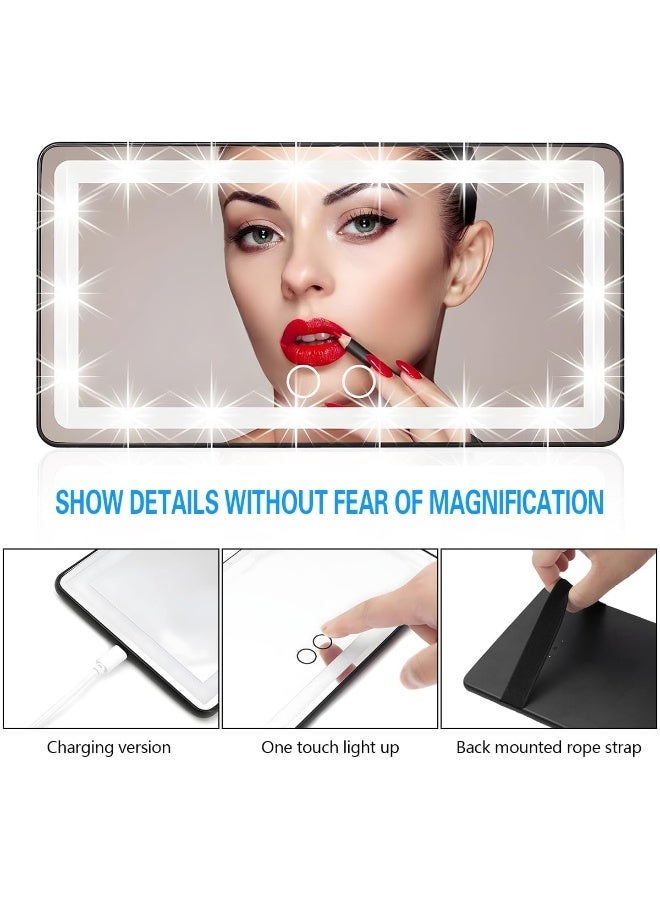 LED Visor Vanity Makeup Mirror with Adjustable Light and USB Rechargeable - Image 2