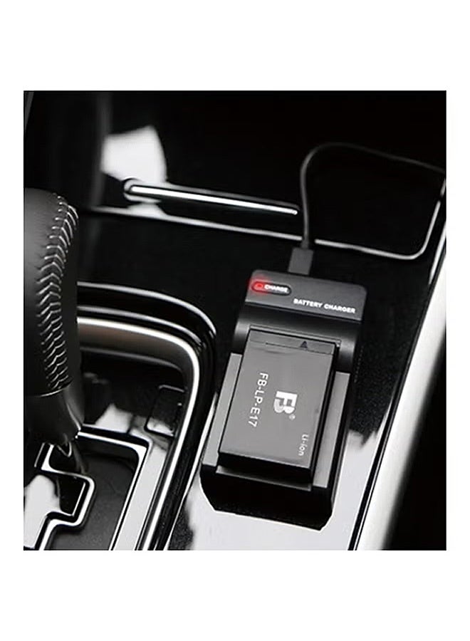 Photon شاحن كاميرا FB LP-E17 لكاميرات كانون R8 وR10 وR50 و850D وEOS RP و200D مع كابل شحن USB (أسود) - Image 3