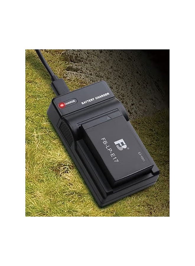 Photon شاحن كاميرا FB LP-E17 لكاميرات كانون R8 وR10 وR50 و850D وEOS RP و200D مع كابل شحن USB (أسود) - Image 5