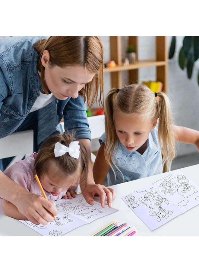 Honoson 24 Pcs Kids Coloring Books Animals Truck Coloring Books Bulk Jungle Animals Party Favors Mini DIY Art Drawing Pages for Birthday Gifts Classroom Jungle Party SuppliesCartoon Style - Image 3
