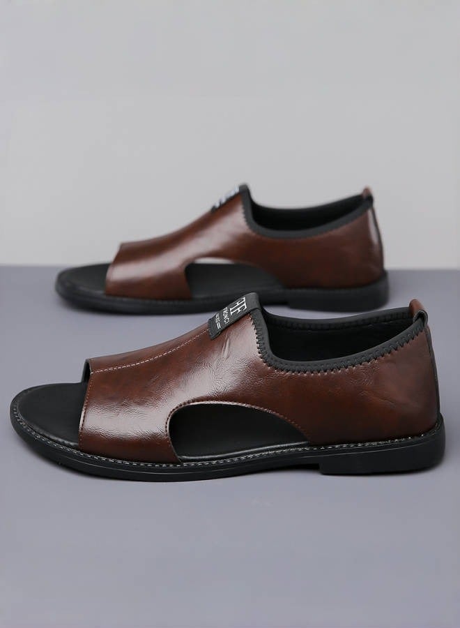 Men's Casual Slip-On Sandals, Open Toe Lightweight Summer Slippers, Breathable Beach Water Shoes  - Image 3