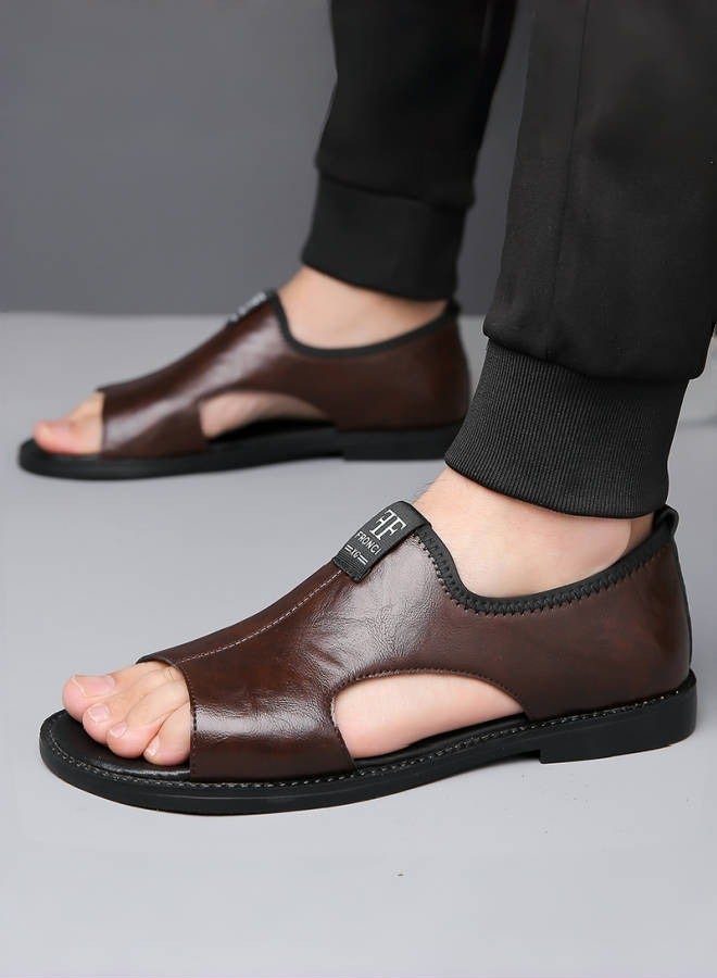 Men's Casual Slip-On Sandals, Open Toe Lightweight Summer Slippers, Breathable Beach Water Shoes  - Image 4