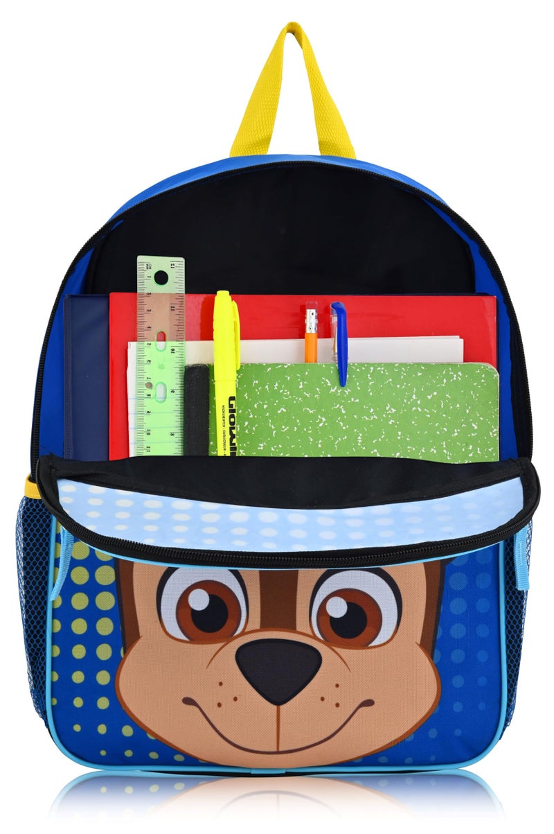 Fast Forward Paw Patrol Toddler Backpack with Chase Design - 16" Cartoon School Bag for Boys - Image 4