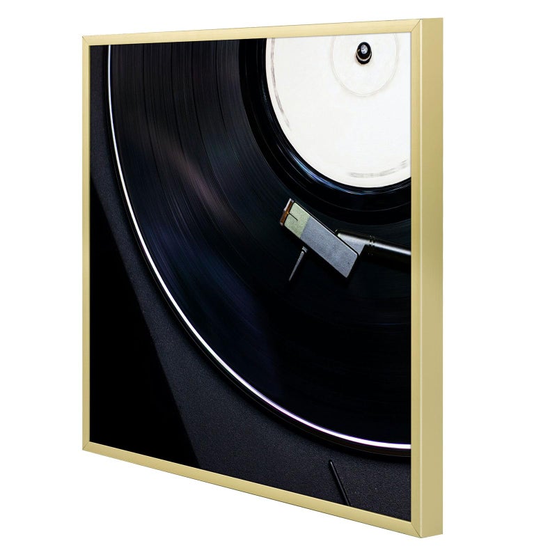 Golden State Art, Aluminum Album Frame Display 12.5x12.5 Vinyl Record, Brushed Metal Finish Records Frames, Acrylic Glass Front, for 12'' Album cover (1 Pack Gold) - Image 2