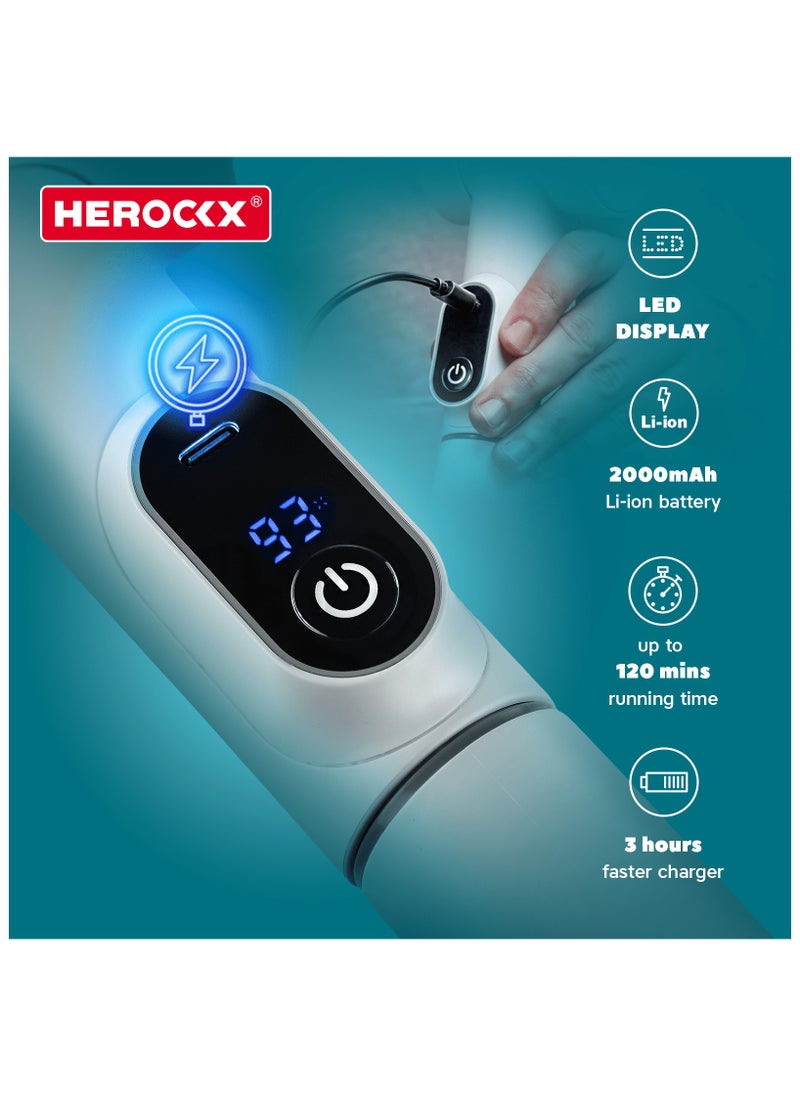 HEROCKX Electric Cleaning Brush, HEROCKX Cordless Electric Spin Scrubber with 8 Interchangeable Drill Brush Heads, Adjustable Handle for Bathroom, Kitchen, Car, Floor  - Image 5