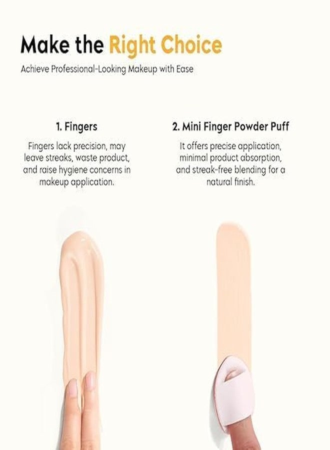 pop colours Mini Finger Makeup Puff | Finger Makeup Beauty Blender Sponges | Perfect for Foundation, BB Cushion, Cream, Concealer and Powder | Mini Soft Cosmetic Finger Puff | 3 Pcs - Image 4