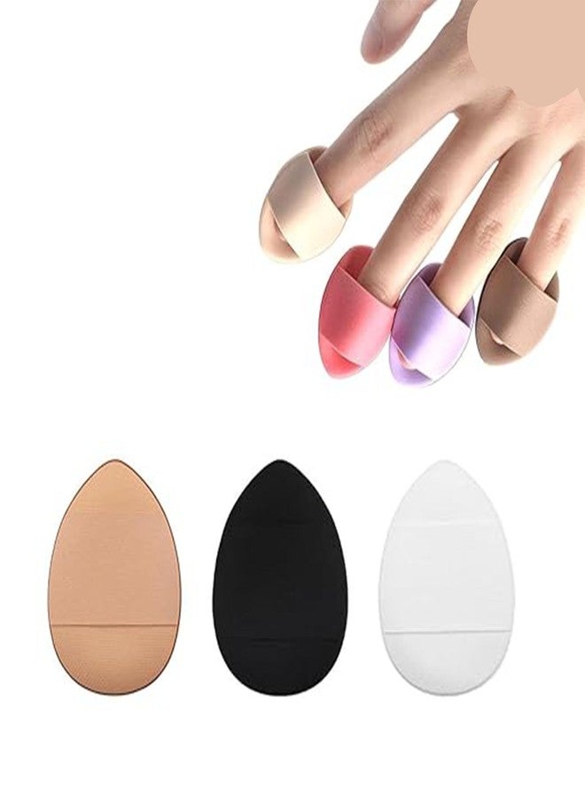 pop colours Mini Finger Makeup Puff | Finger Makeup Beauty Blender Sponges | Perfect for Foundation, BB Cushion, Cream, Concealer and Powder | Mini Soft Cosmetic Finger Puff | 3 Pcs - Image 2