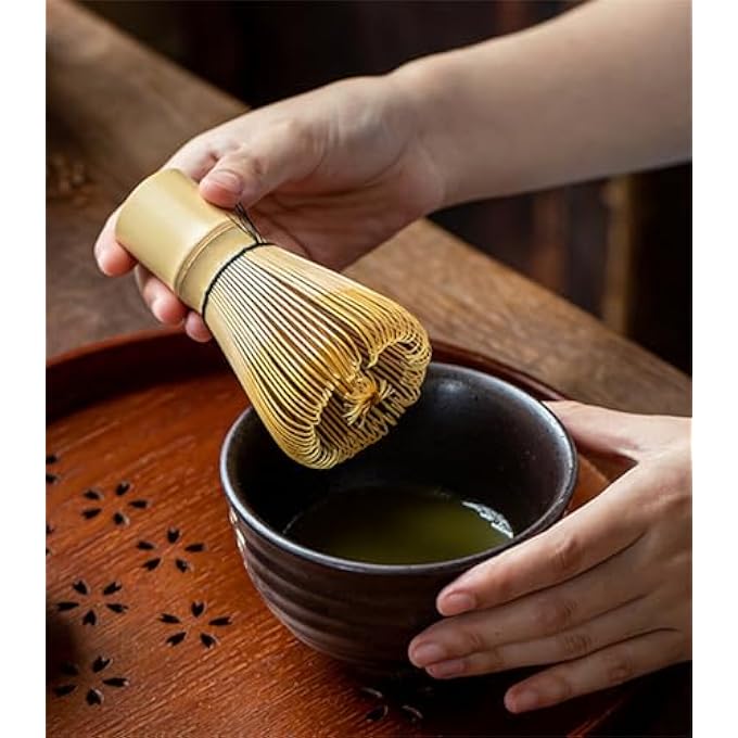 TURIMON Matcha Whisk  Bamboo Whisk For Matcha Powder Handcrafted Organic Traditional Japanese Chasen 100Prong Matcha Stirrer Wisk Mixer Brush For Authentic Tea Preparation - Image 3