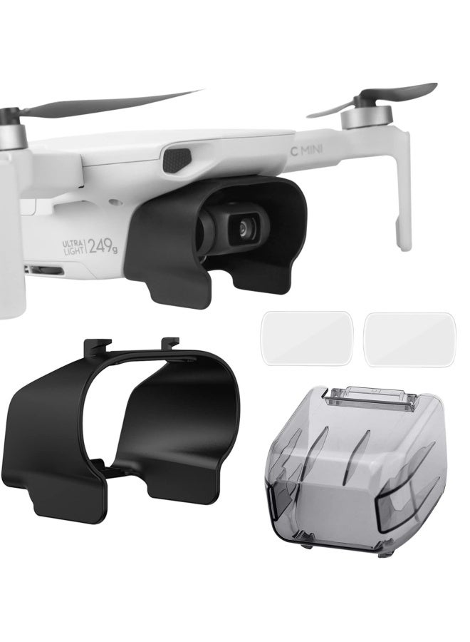 Light Shield + Gimbal Protector + 2 Pieces Super Clear Lens Protection Film Set For DJI Mavic Mini / Mini 2 / Mini SE Drone, Drone Protection Accessories Light Shield Sun Cover Accessories - Image 1