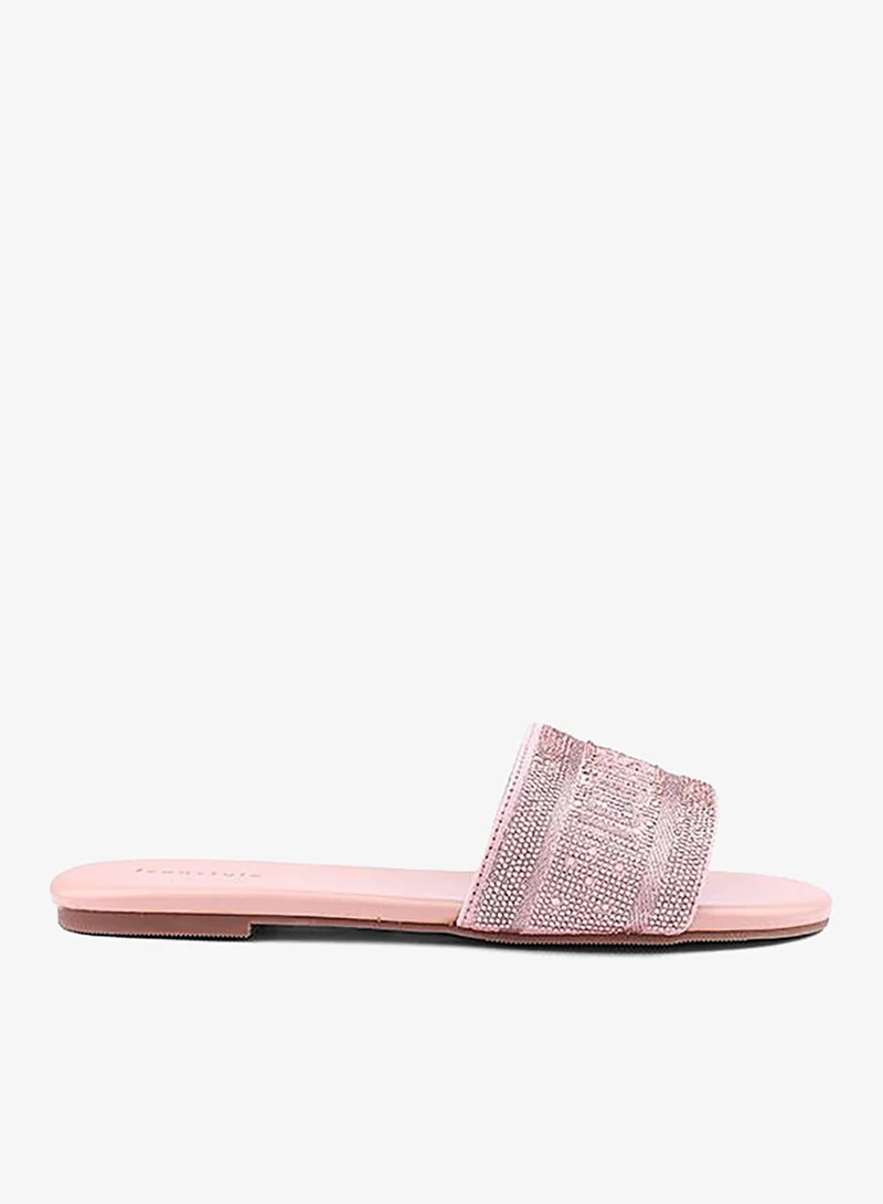 IconStyle Embellished Slide Sandals