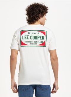 Lee Cooper Printed Crew Neck T-shirt with Short Sleeves