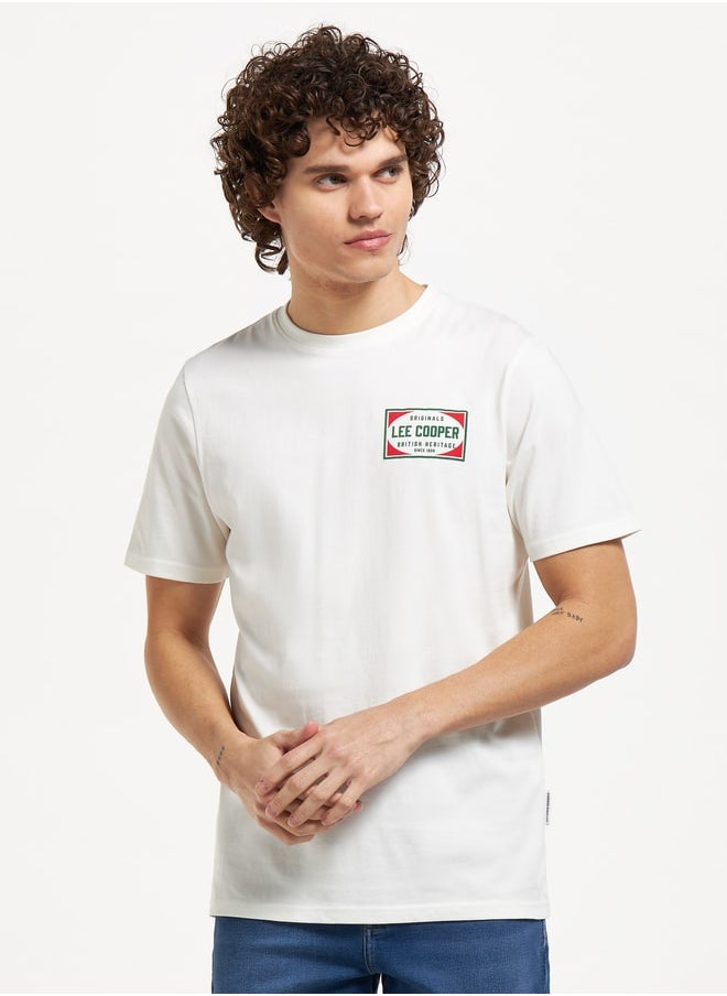 Lee Cooper - Lee Cooper Printed Crew Neck T-shirt with Short Sleeves - Image 1