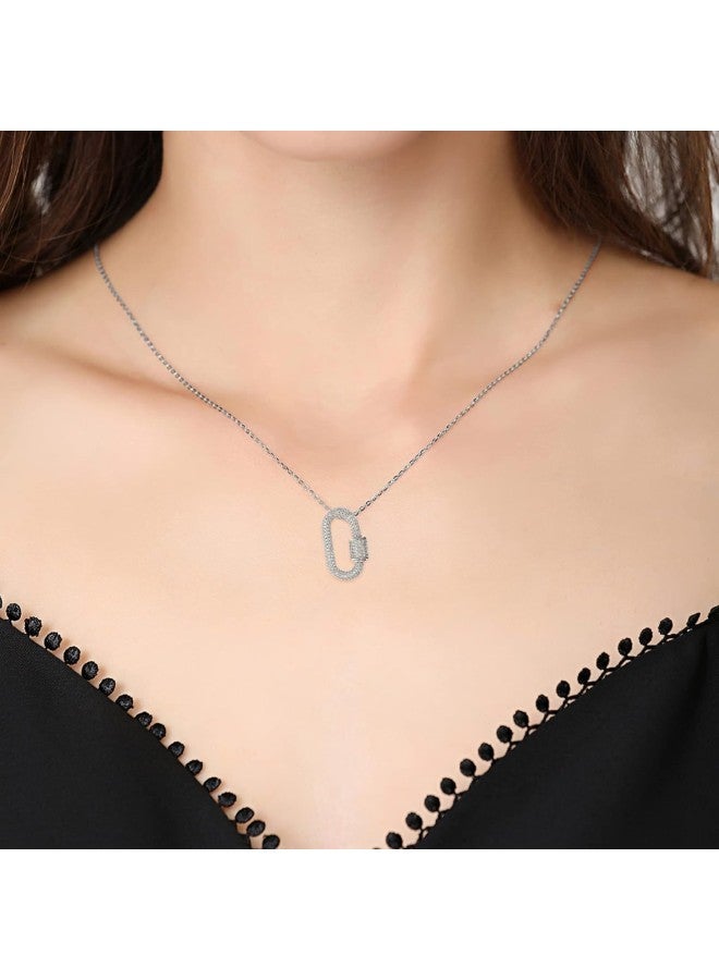 klarako Necklace Clasp Rhinestone Lobster Claw Clasps Metal Jewelry Enhancer Shortener Connector Clasp Clip Lock Ring for DIY Necklaces Jewelry Crafts Silver  - Image 2