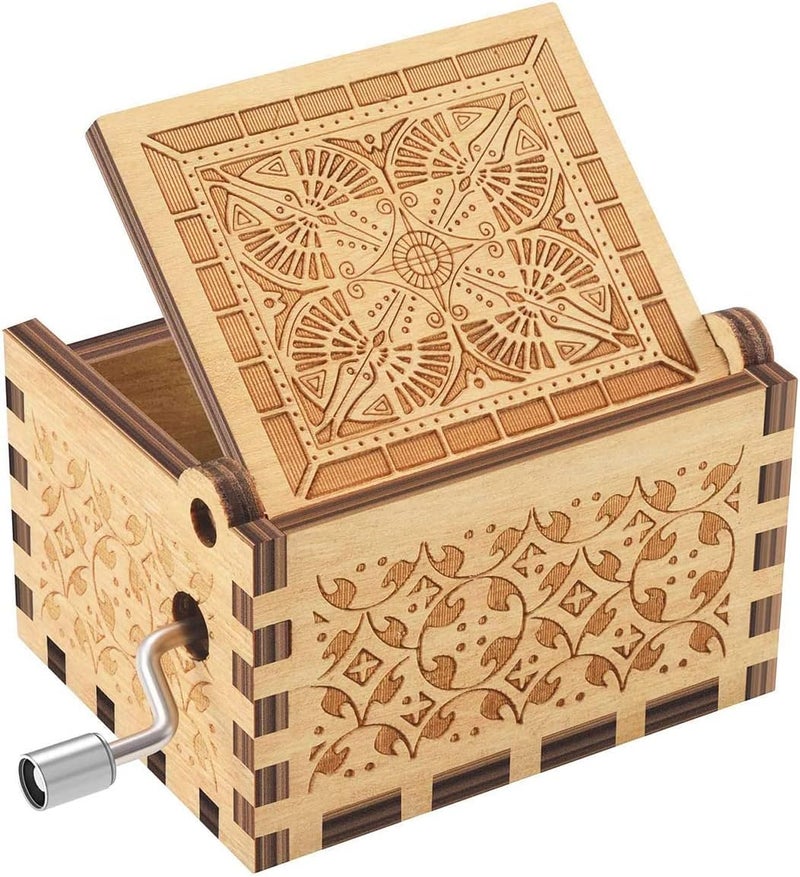 Muzero Wooden Hand Crank Music Box for Son from Mom, Christmas Birthday Gift for Son Melody You Are My Sunshine, Portable Keepsake Engraved with Inspirational Quotes - Image 5
