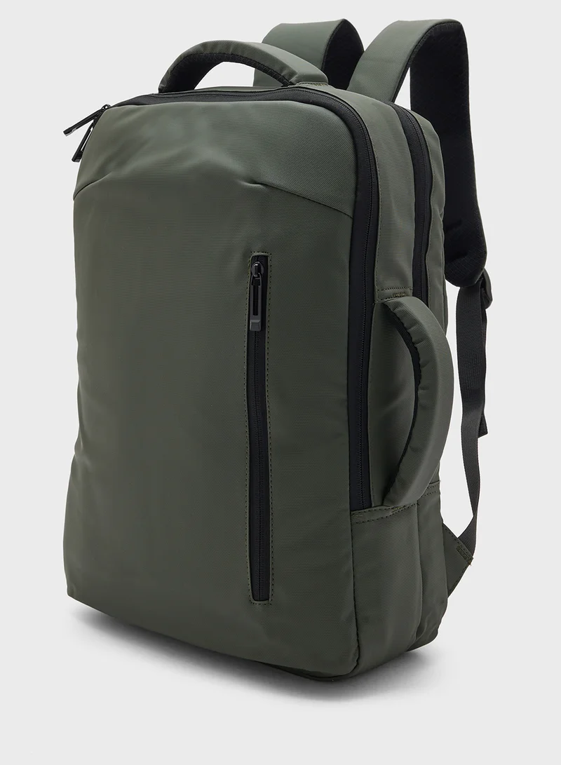 Robert Wood Casual Padded Laptop Backpack With Usb Port