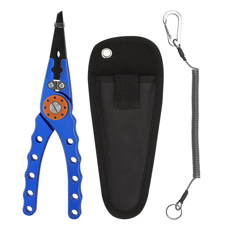 Tunala360 degree rotating aluminum alloy large object fish control device road clamp suit fishing tool with weighing fish clamp All blue road clamp (plastic cover)