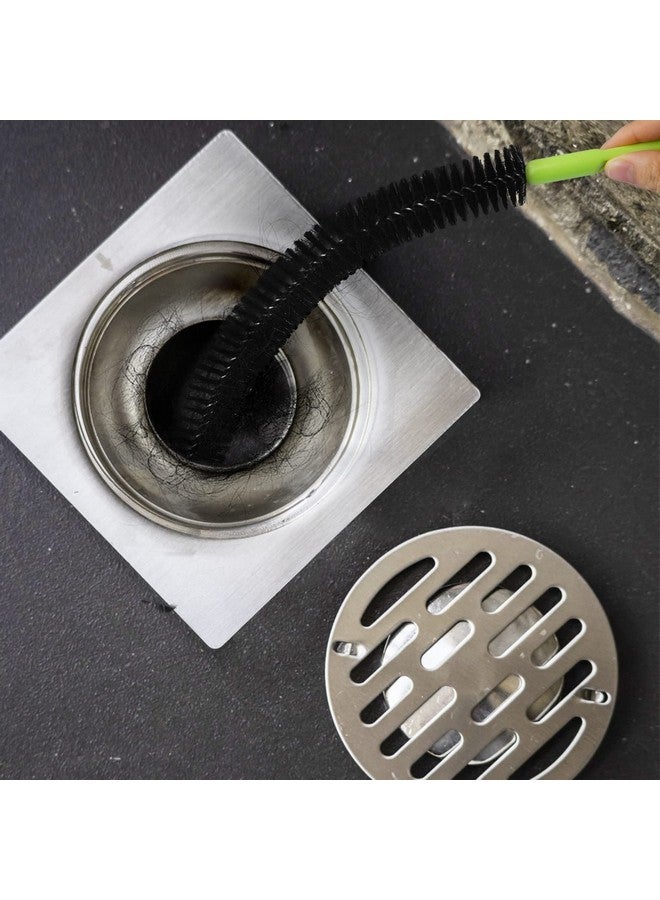 Haomaomao Sewer Drain Brush, Drain Clog Remover, 17inch Flexible Long Pipe Snake Hair Clogs Catcher Cleaner Tool for Toilet, Kitchen Sink, Sewer Drain, Bathroom Tub - Image 1