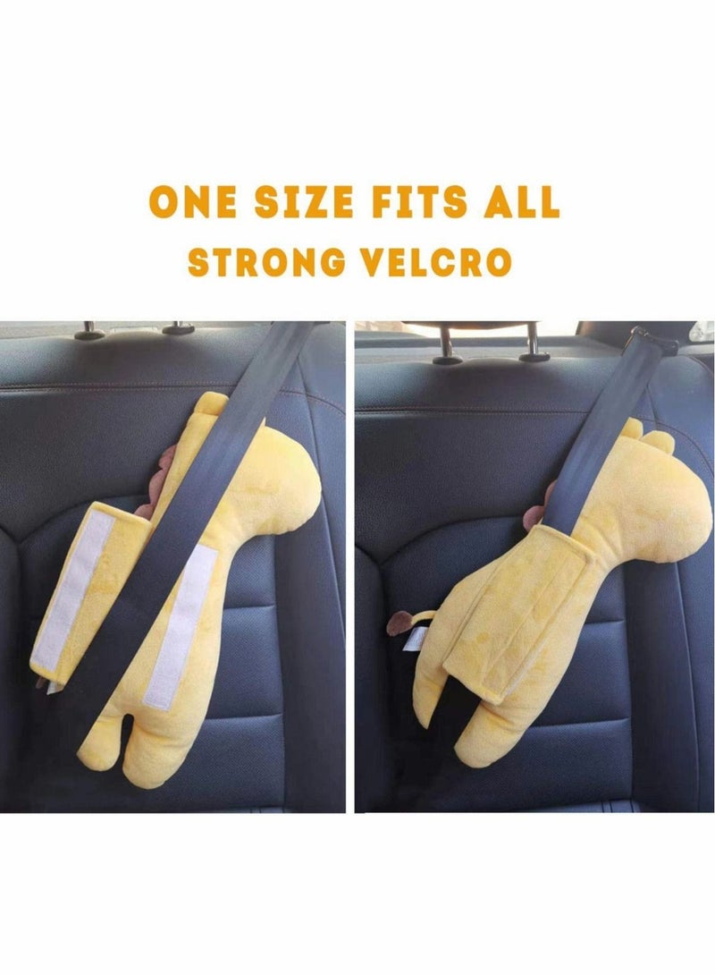 Excefore Seatbelt Pillow for Kids, Car Pillow Seat Belt Cushion Kids Seatbelt Pillow, Seat Belt Covers Child Car Seat Head Rest Support Shoulder Pad, Plush Soft Seat Strap Car Pillows Adjuster Holder - Image 3