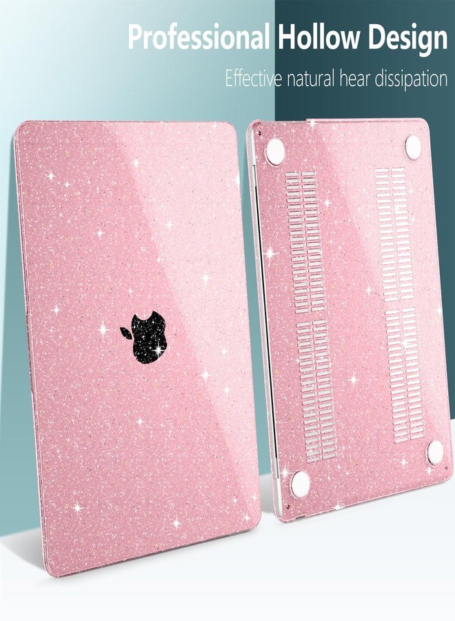 DONGKE Compatible with MacBook Air 13.6 inch Case M4 M3 M2 2025 2024 2023 2022 A3240 A3113 A2681, Glitter Bling Plastic Hard Shell & Keyboard Cover for MacBook Air M4 13 inch Case, Sparkly Pink - Image 5