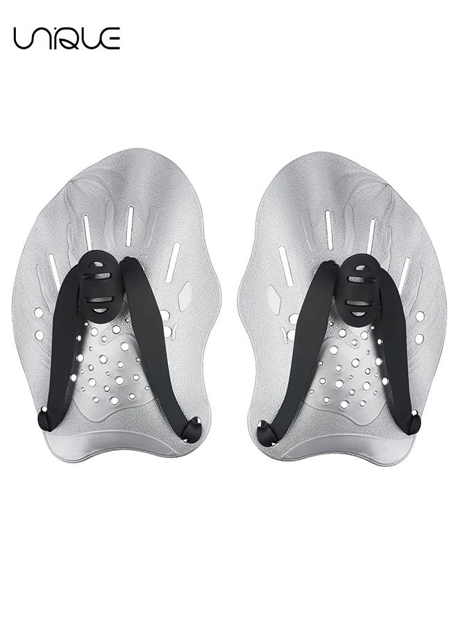 Unique - Swimming Paddles for Hands, Swimming Training Hand Paddles with Adjustable Straps, Swim Paddles for Adult Children Unisex Professional Swimming Accessories - 1 Pair - Image 1