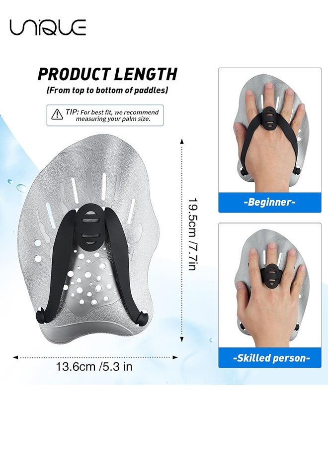 Unique - Swimming Paddles for Hands, Swimming Training Hand Paddles with Adjustable Straps, Swim Paddles for Adult Children Unisex Professional Swimming Accessories - 1 Pair - Image 1
