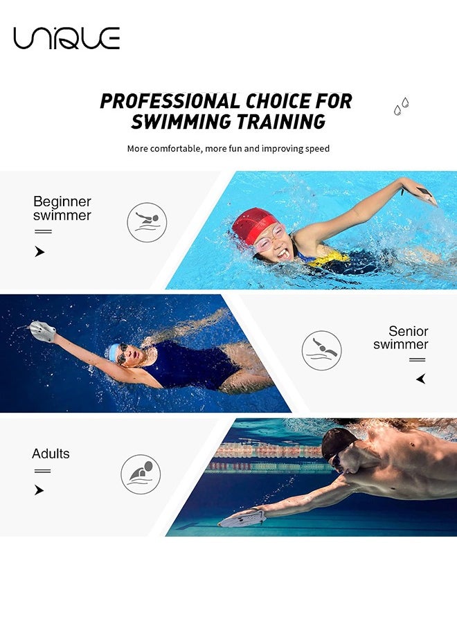 Unique - Swimming Paddles for Hands, Swimming Training Hand Paddles with Adjustable Straps, Swim Paddles for Adult Children Unisex Professional Swimming Accessories - 1 Pair - Image 1