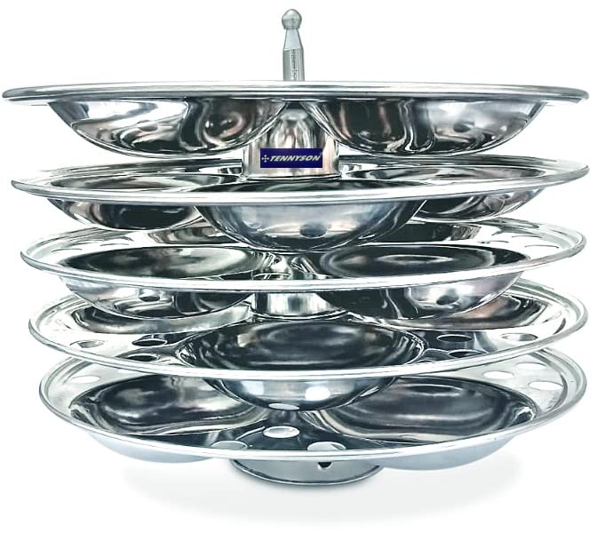 TENNYSON TENNYSON IDLI MAKER ELEGANT BIG SPECIAL THICK GAUGE EXTRA DEEP PLATES (5 PLATES 20 IDLIES) NO JOINT - Image 2
