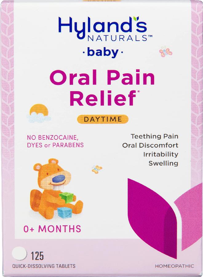 Hyland's Hyland's Naturals Baby Daytime Soothing Tablets with Chamomilla, Natural Relief of Oral Discomfort, Irritability, and Swelling, 125 Count - Image 1