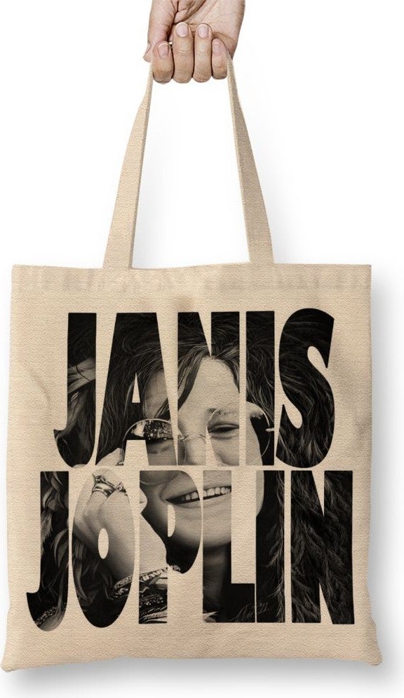 Baskı Dükkanı Print Shop Janis Joplın Cloth Bag Long Handle 