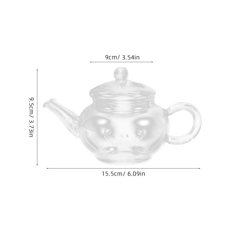 Heat Resistant Borosilicate Glass Tea Pot 250ml with Stainless Steel Filter for Loose Leaf Tea - Image 3