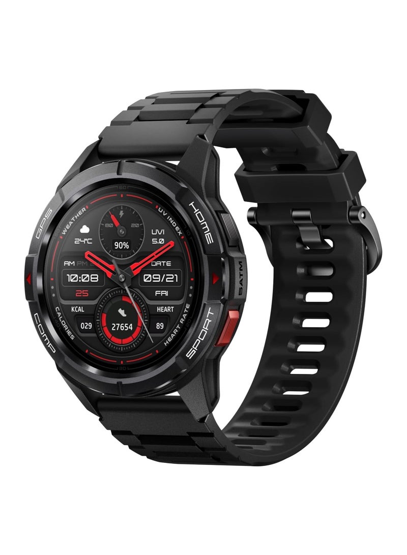 Mibro GS Active Sport Smart Watch 1.3" Amoled 4-PD Heart Rate Monitoring 10-Axis Motion Sensor 5ATM Water Resistances GPS Satellite Positioning,150 Modes 20 Days Bettery Life smartwatch (Black) - Image 1