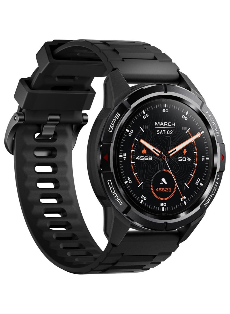 Mibro GS Active Sport Smart Watch 1.3" Amoled 4-PD Heart Rate Monitoring 10-Axis Motion Sensor 5ATM Water Resistances GPS Satellite Positioning,150 Modes 20 Days Bettery Life smartwatch (Black) - Image 3